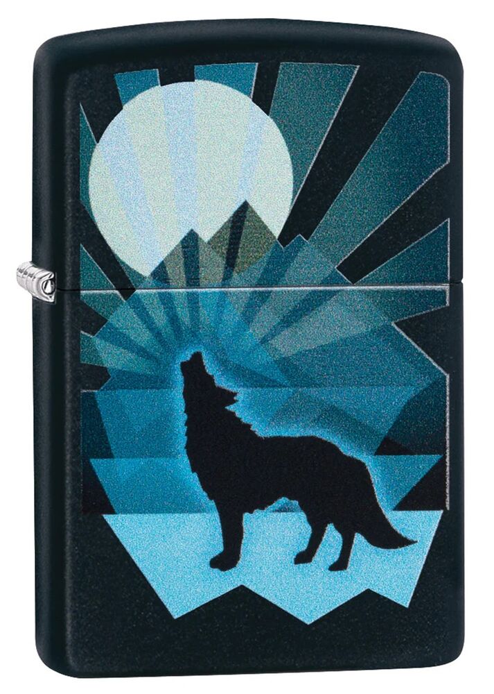 Zippo Lighter - Windproof Wolf and Moon