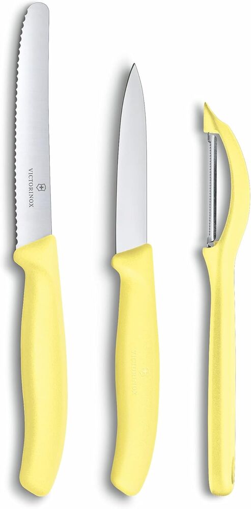 Victorinox Swiss Classic Paring Knife 3pc Set with Universal Peeler Citrus Lemon