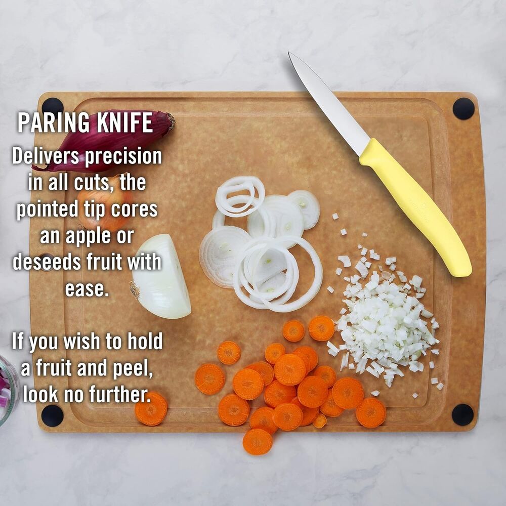 Victorinox Swiss Classic Paring Knife 3pc Set with Universal Peeler Citrus Lemon