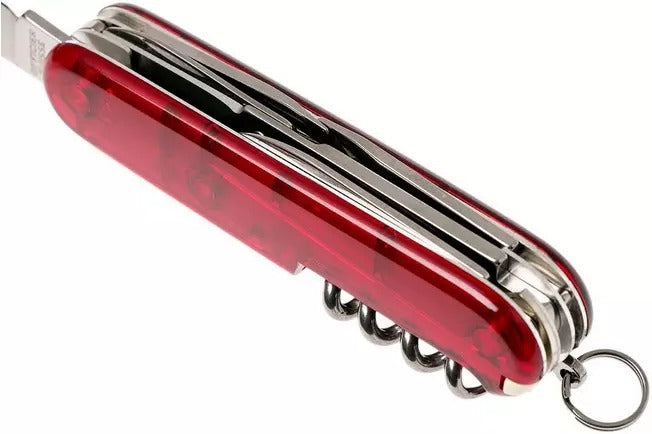Victorinox Swiss Army Knife - Climber Red Translucent