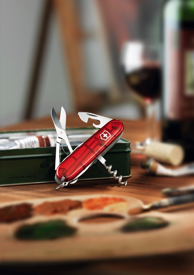 Victorinox Swiss Army Knife - Climber Red Translucent