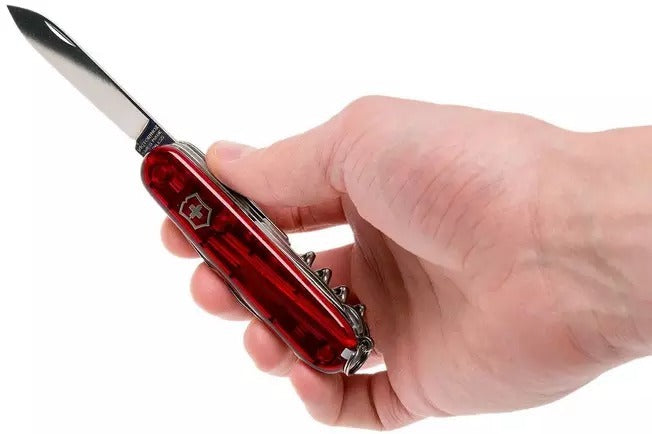 Victorinox Swiss Army Knife - Climber Red Translucent