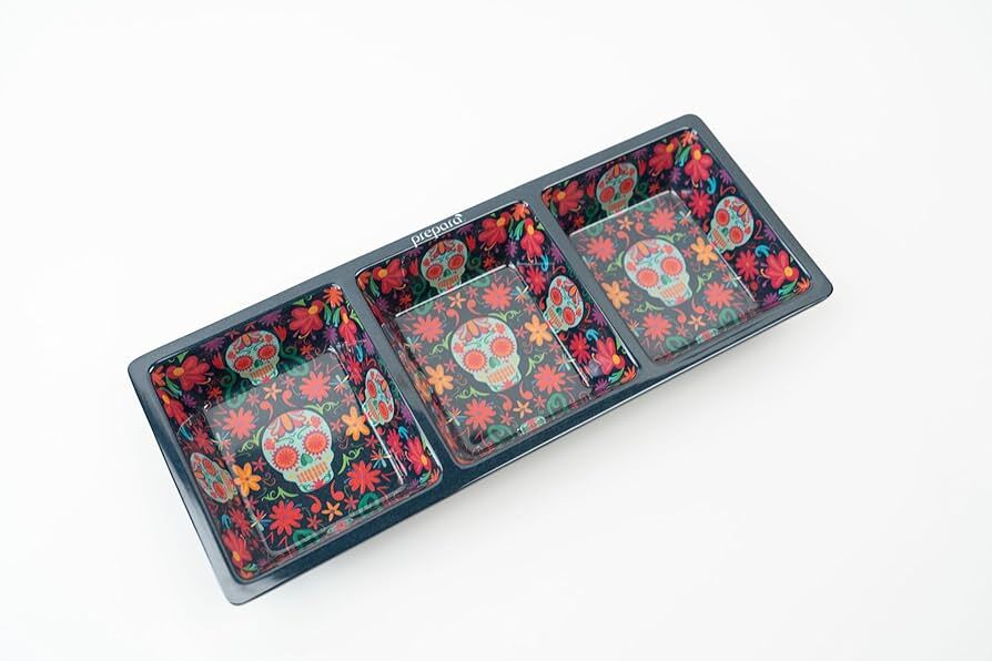 Prepara - Taco Three Section Tray Day Of The Dead