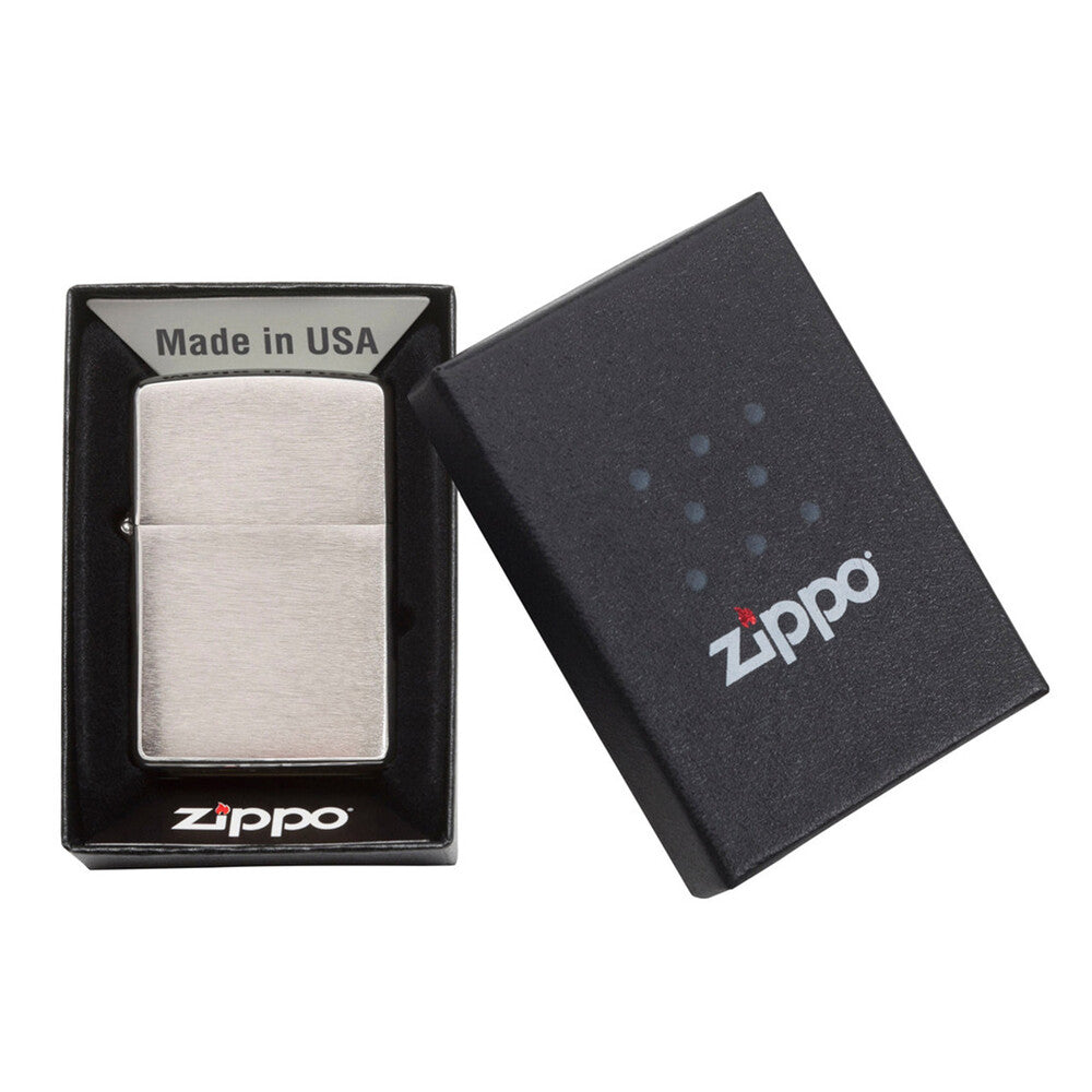 Zippo Lighter - Brushed Finish Chrome