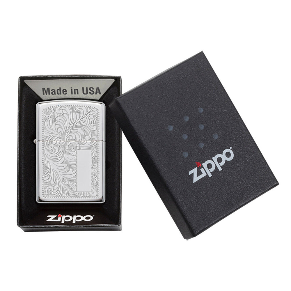 Zippo Lighter - Venetian High Polish Chrome