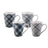 Bundanoon Concial Mug - Tartan Blues (Set of 4)