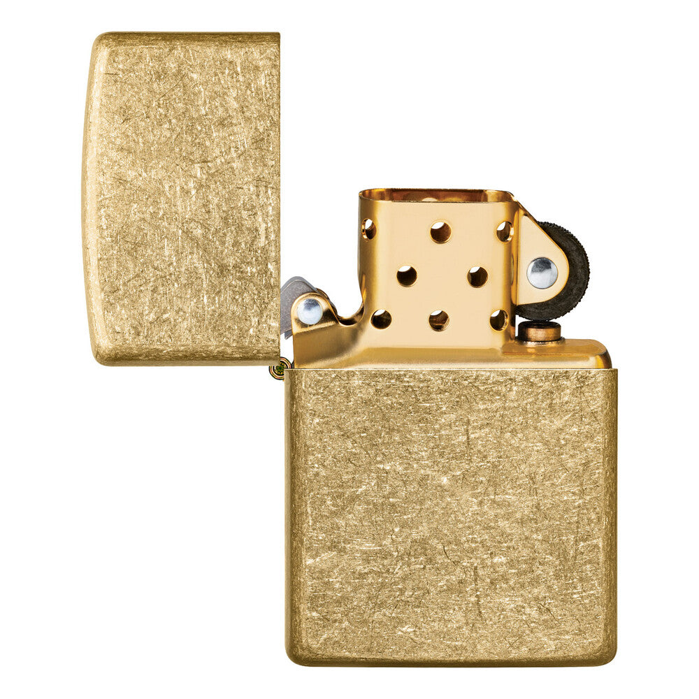 Zippo Lighter - Tumbled Brass