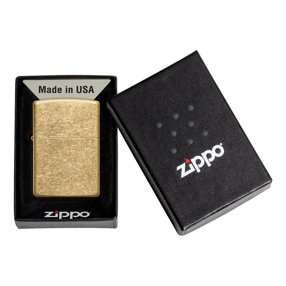 Zippo Lighter - Tumbled Brass