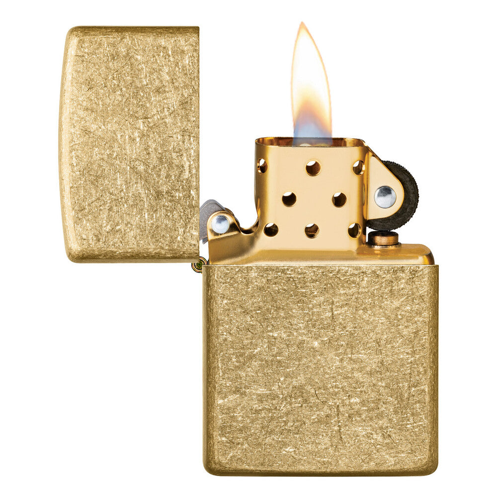Zippo Lighter - Tumbled Brass