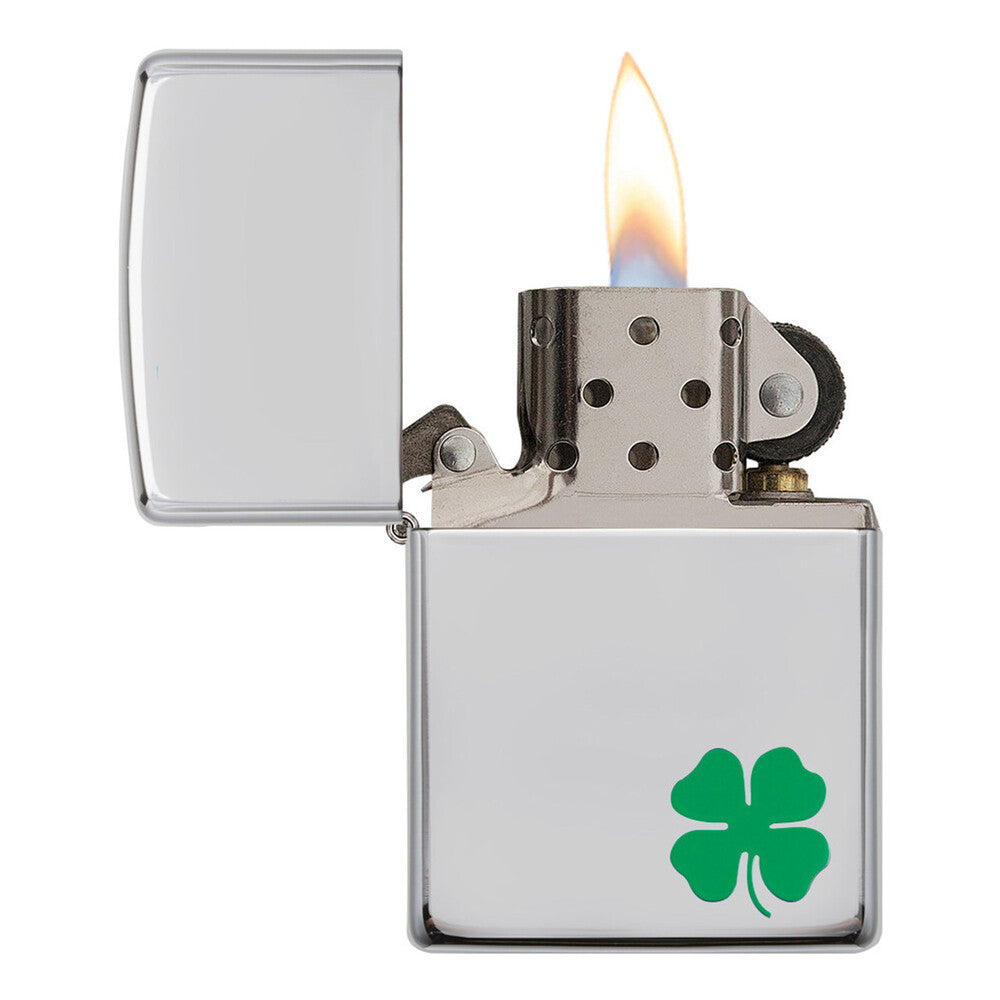 Zippo Lighter - A Bit 'O' Luck High Polish Chrome