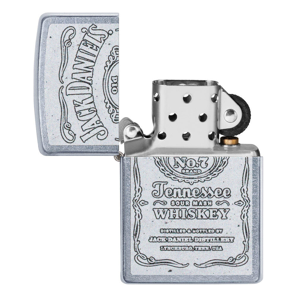 Zippo Gift Set - Jack Daniel's Lighter and Flask Street Chrome