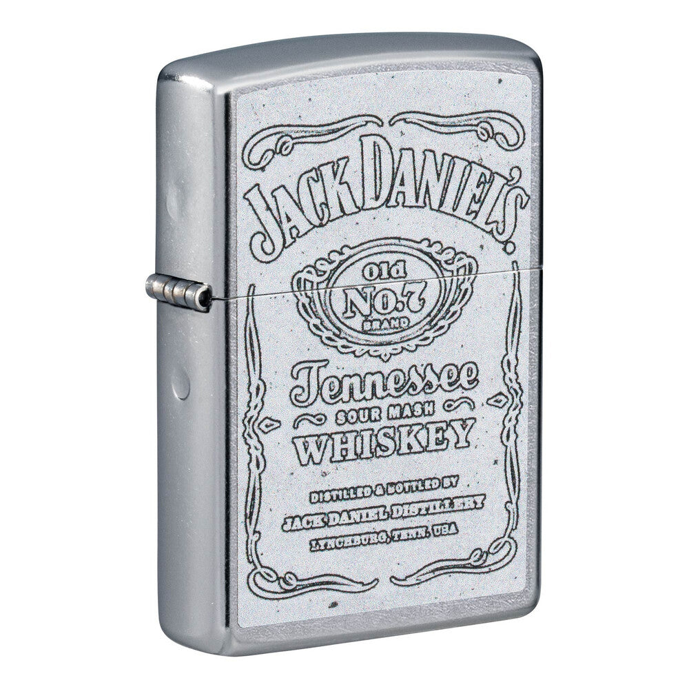 Zippo Gift Set - Jack Daniel's Lighter and Flask Street Chrome
