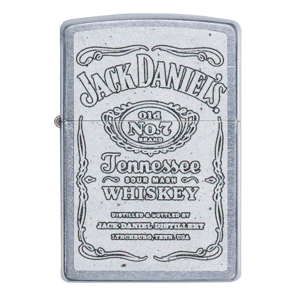 Zippo Gift Set - Jack Daniel's Lighter and Flask Street Chrome