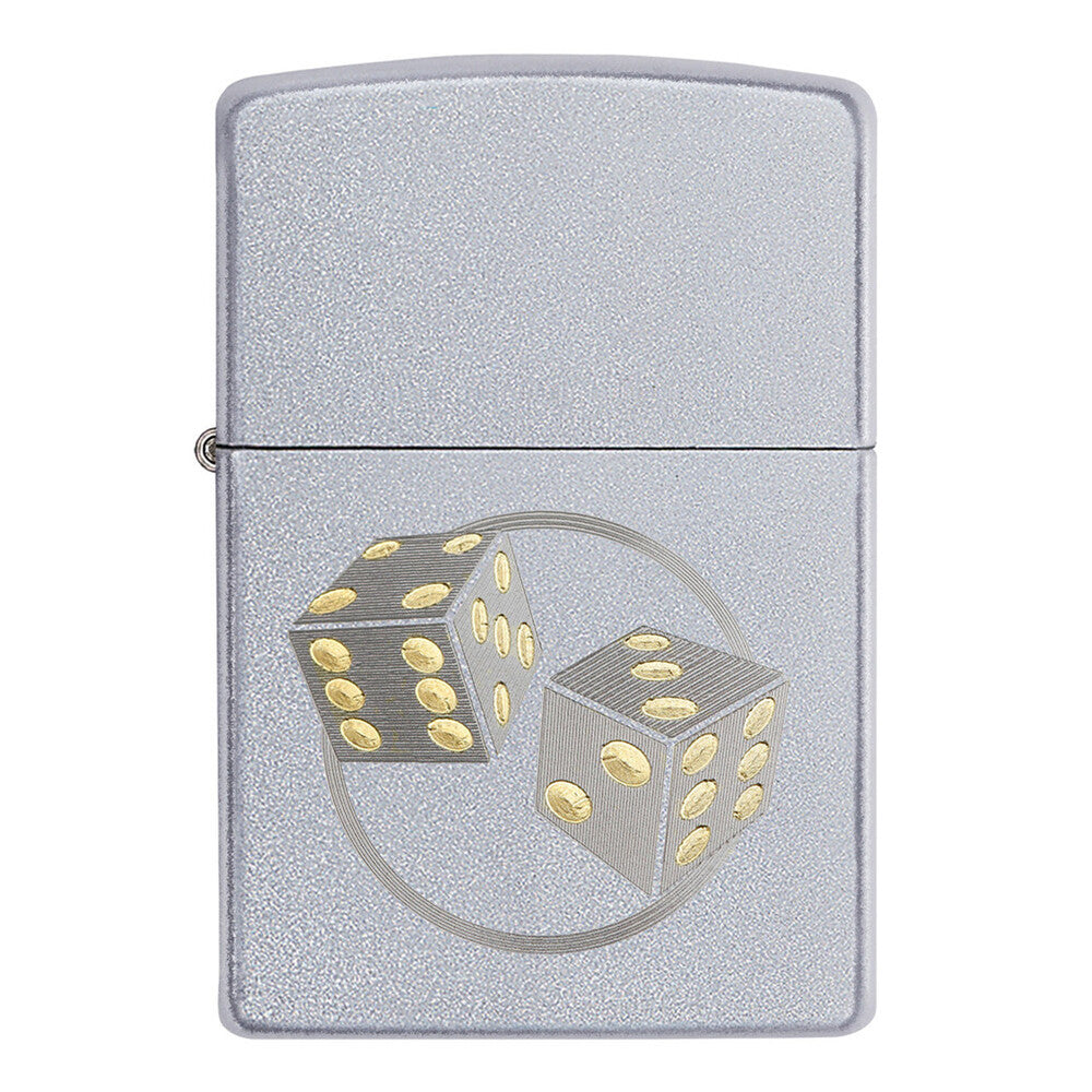 Zippo Lighter - Dice Satin Chrome