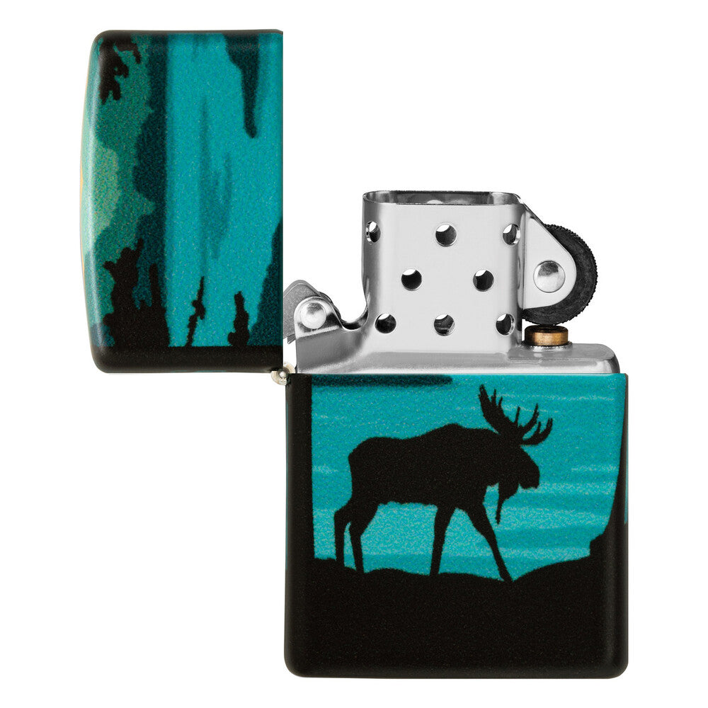 Zippo Lighter - Moose Landscape