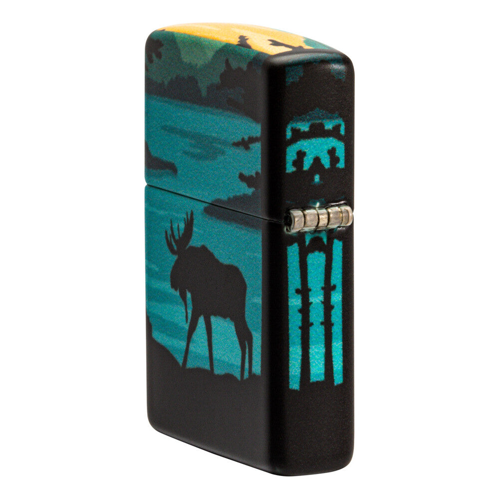 Zippo Lighter - Moose Landscape