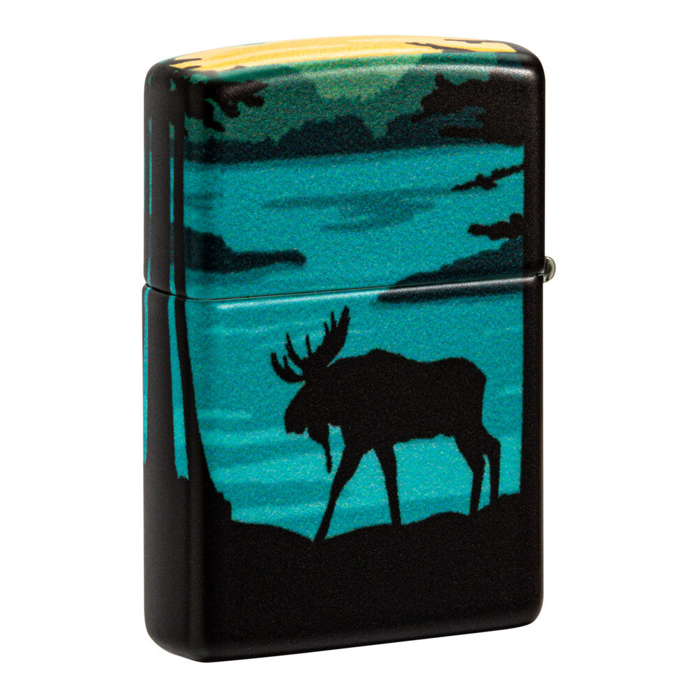 Zippo Lighter - Moose Landscape