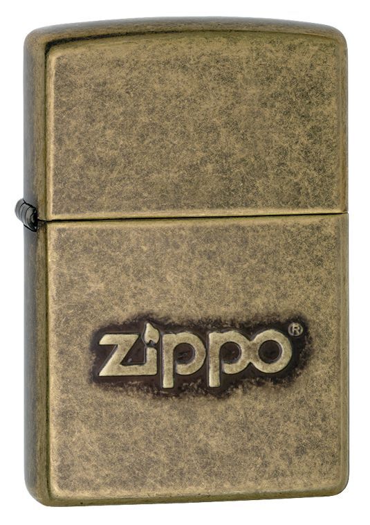 Zippo Lighter - Antique Brass Stamped Zippo