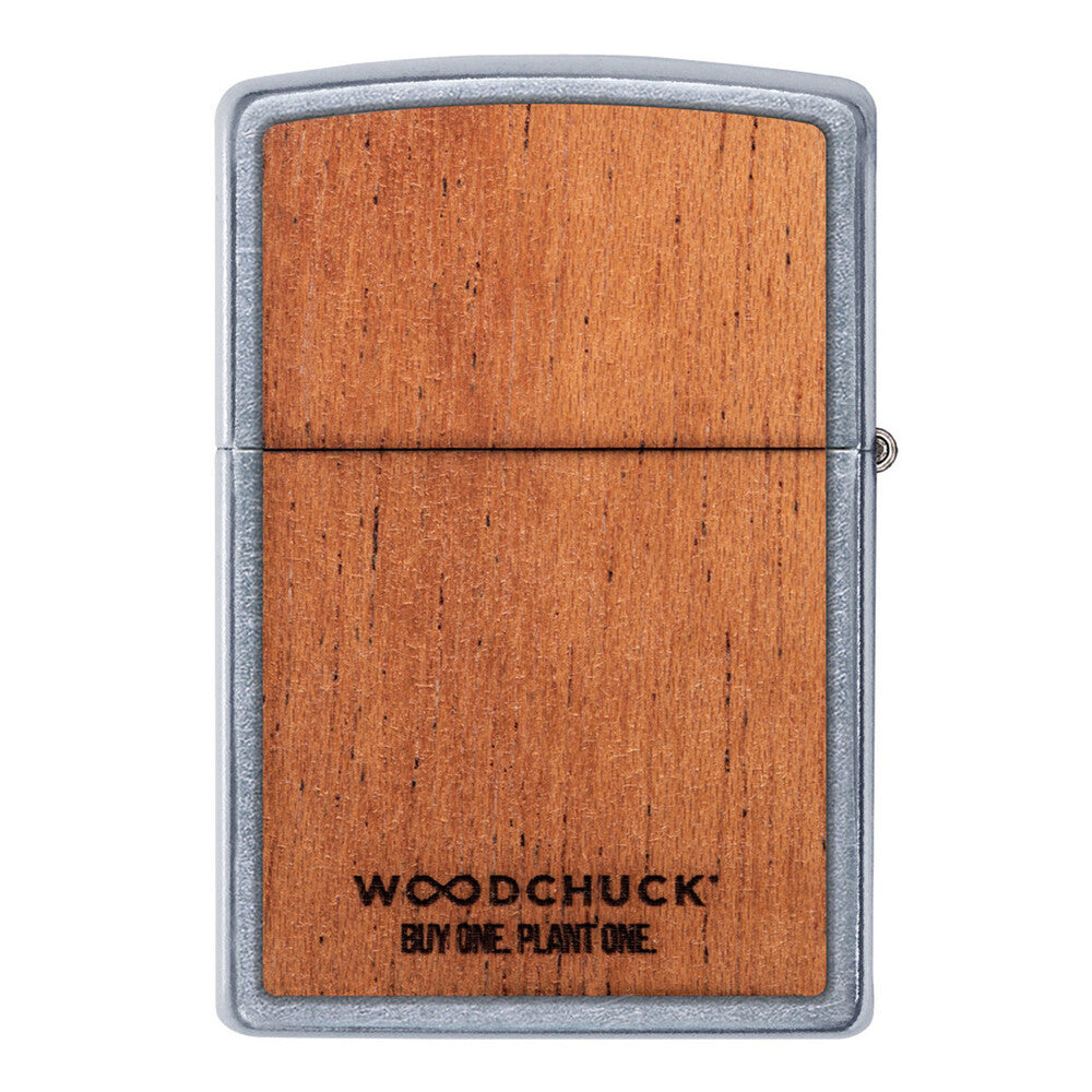 Zippo Lighter - Woodchuck Wolf With Moon Inlay