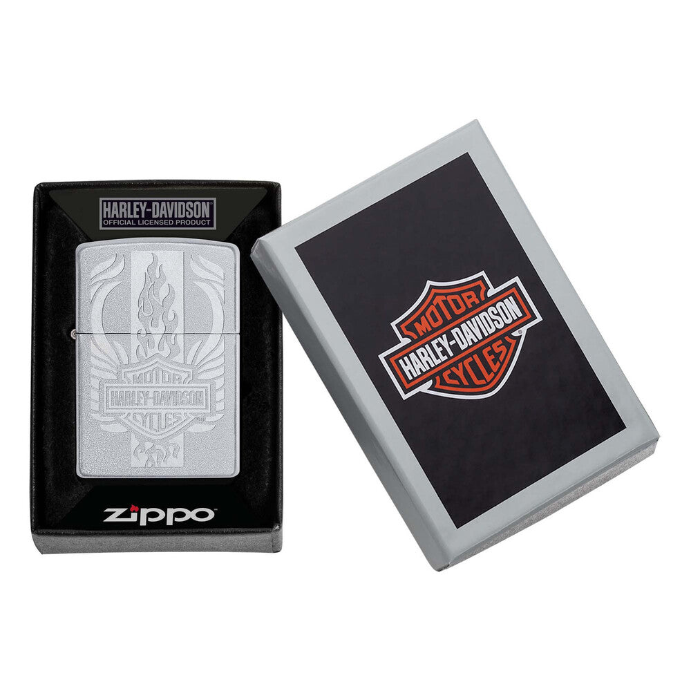 Zippo Lighter - Harley-Davidson Satin Chrome