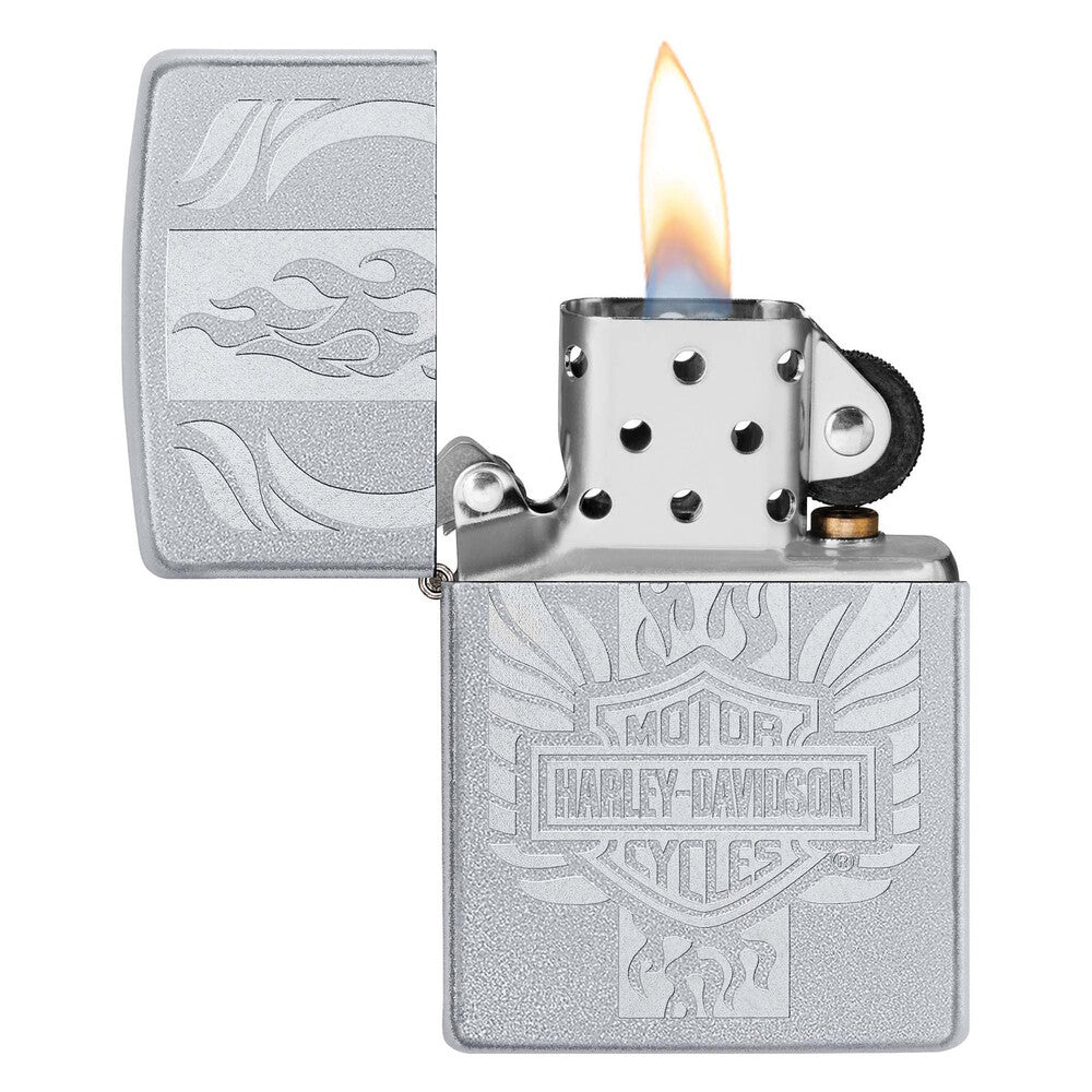 Zippo Lighter - Harley-Davidson Satin Chrome