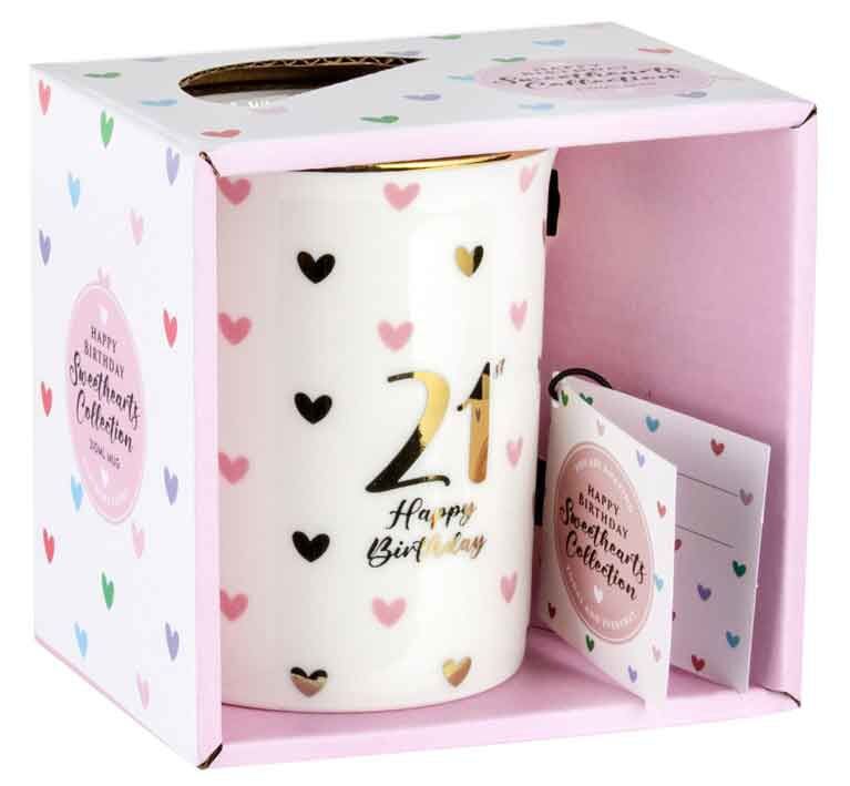 Sweet Heart Gold Handle Mug - 21st