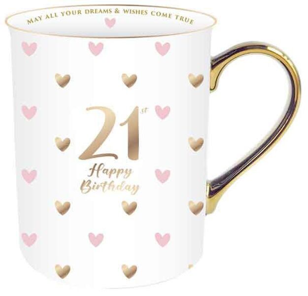 Sweet Heart Gold Handle Mug - 21st