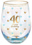 Sweet Heart Stemless Glass - 40th