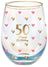 Sweet Heart Stemless Glass - 50th