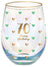 Sweet Heart Stemless Glass - 70th