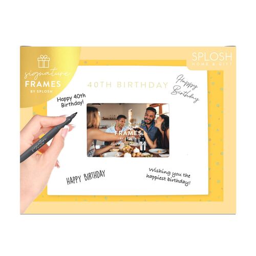 Splosh Signature Frame - 40th Birthday