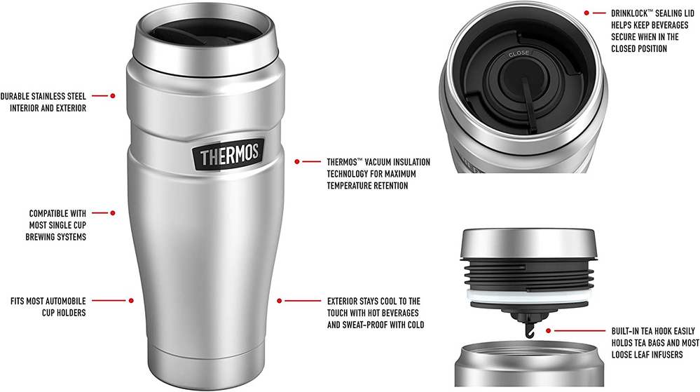 Thermos Stainless King Travel Tumbler 470ml Stainless Steel