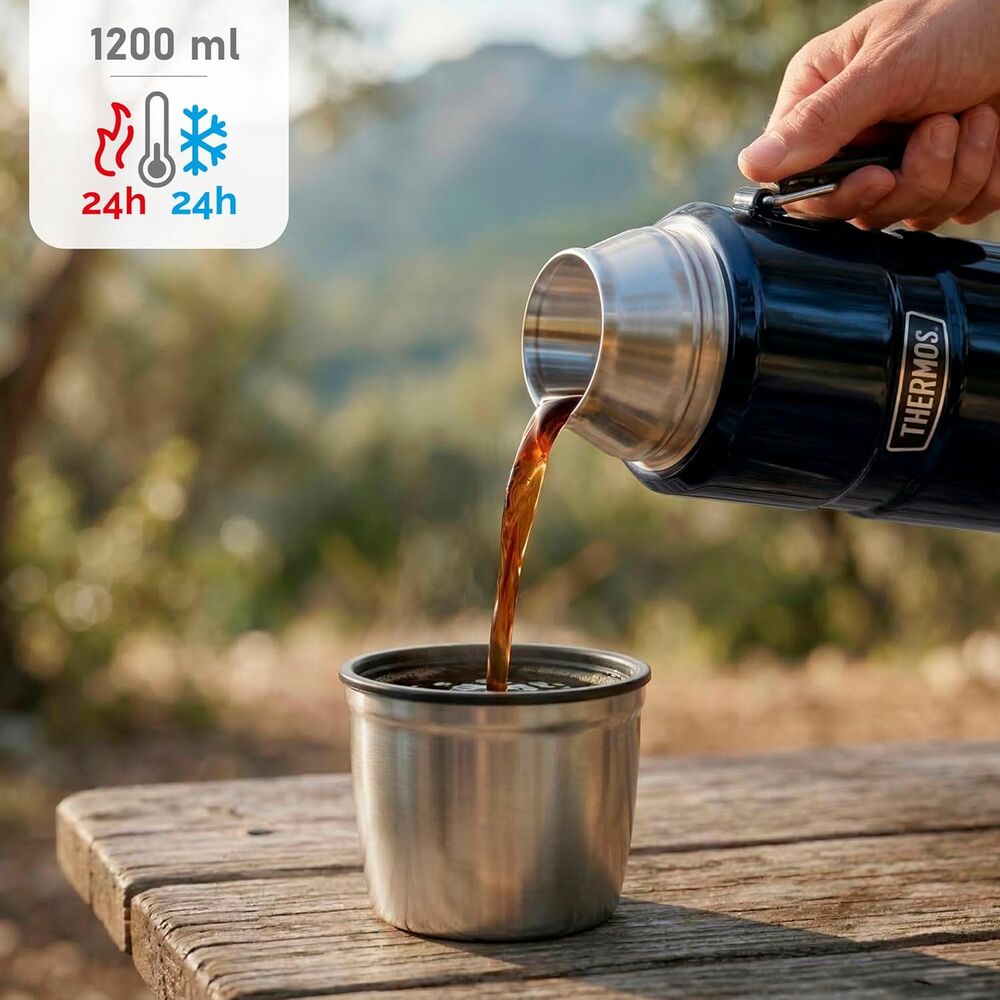 Thermos Stainless King Vacuum Flask 1.2L Midnight Blue