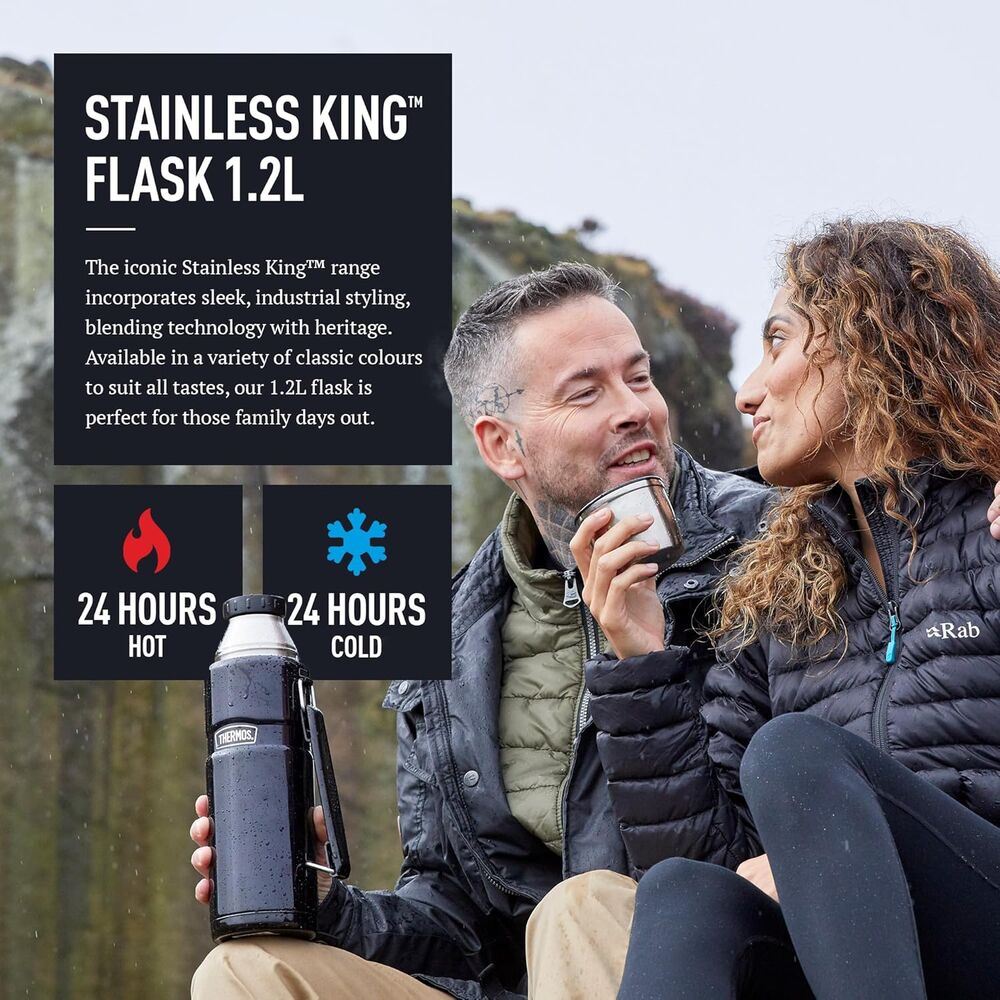 Thermos Stainless King Vacuum Flask 1.2L Midnight Blue