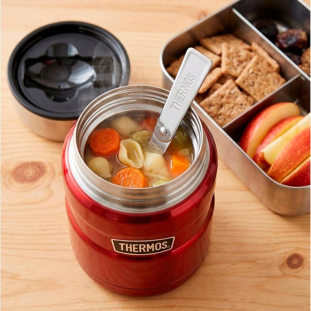 Thermos Stainless King Food Jar 470ml Red