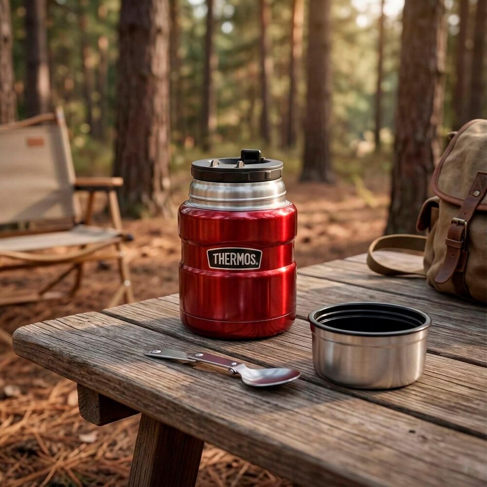 Thermos Stainless King Food Jar 470ml Red