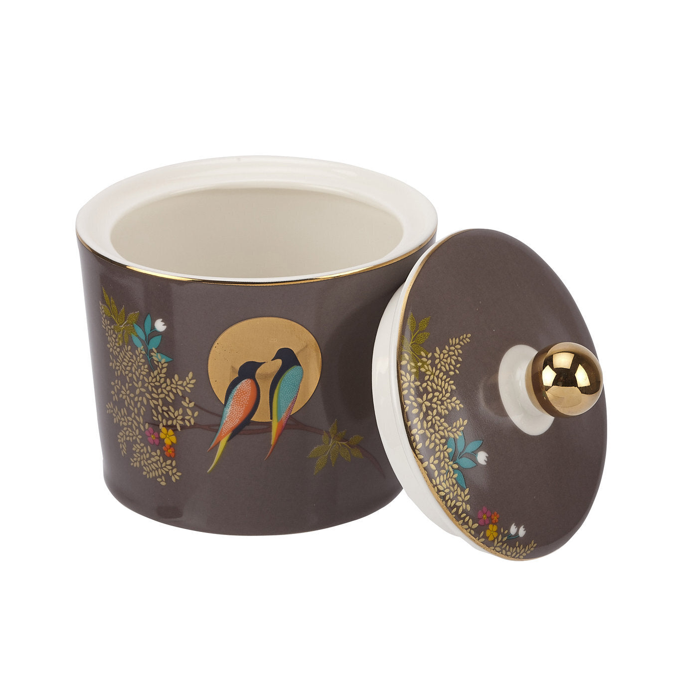 Portmeirion Sara Miller London - Chelsea Dark Grey Covered Sugar Bowl