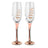 Rose Stem Wedding Mr & Mrs Champagne Glass Set