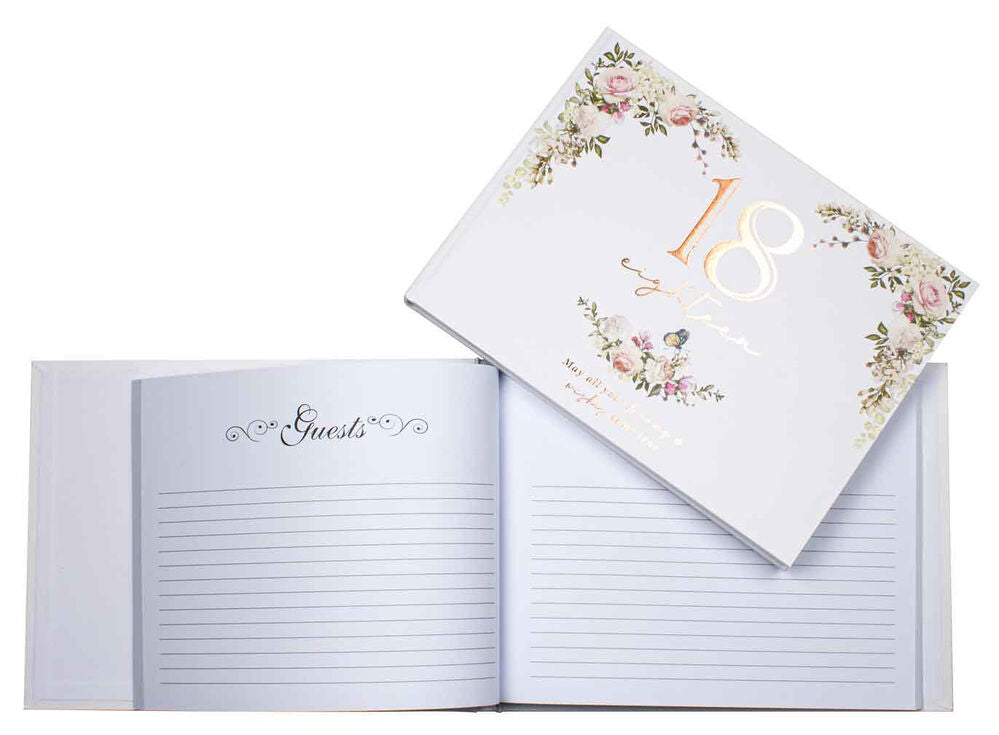 Floral 18th Birthday Guest Book