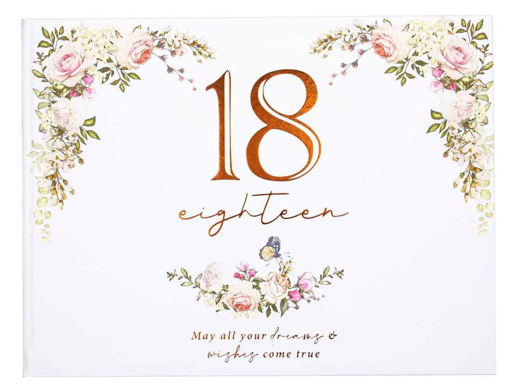 Floral 18th Birthday Guest Book