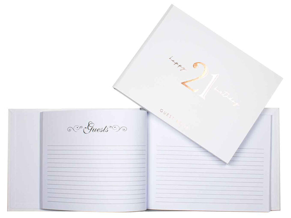 Rose Gold 21st Birthday Guest Book