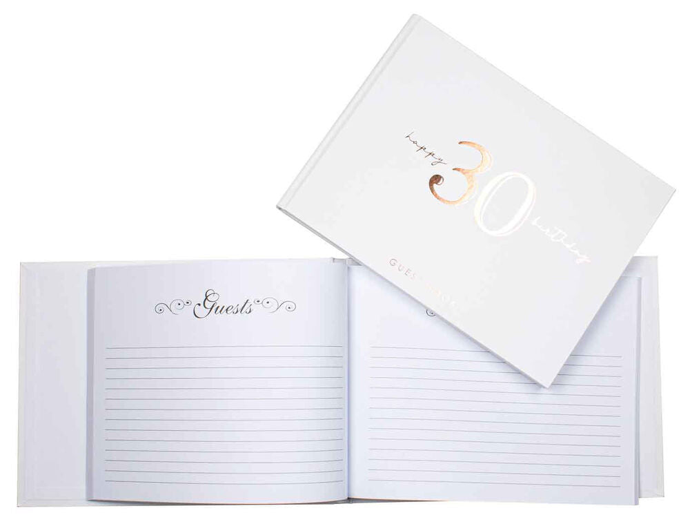 Rose Gold 30th Birthday Guest Book