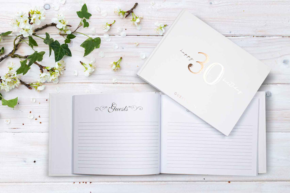 Rose Gold 30th Birthday Guest Book