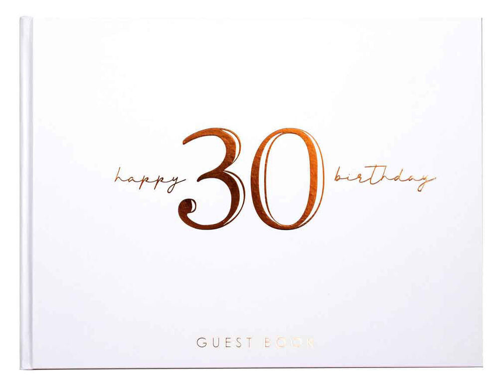 Rose Gold 30th Birthday Guest Book