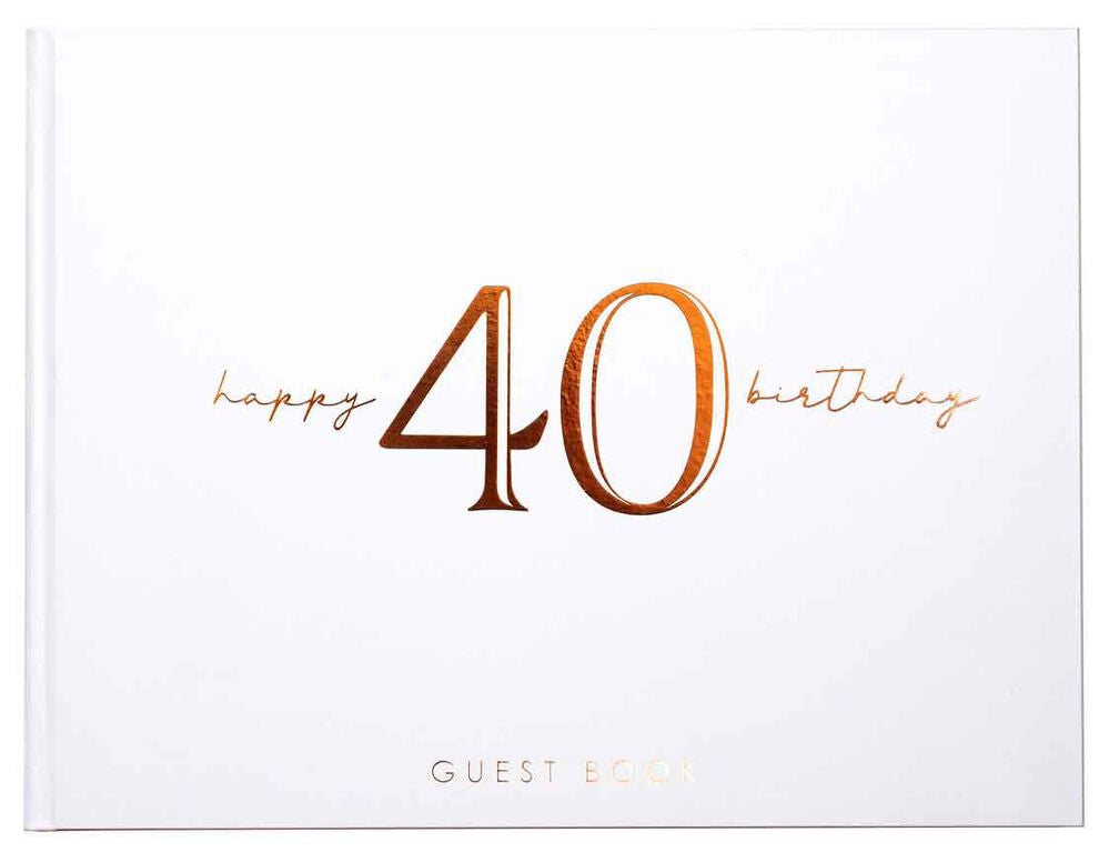 Rose Gold 40th Birthday Guest Book