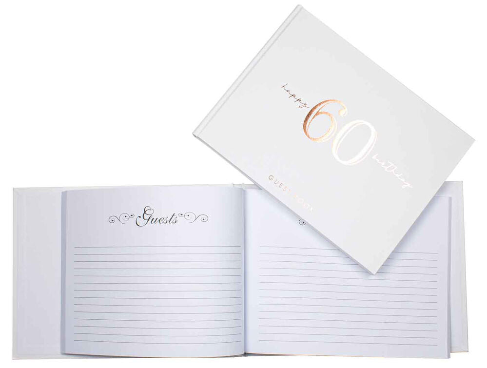 Rose Gold 60th Birthday Guest Book