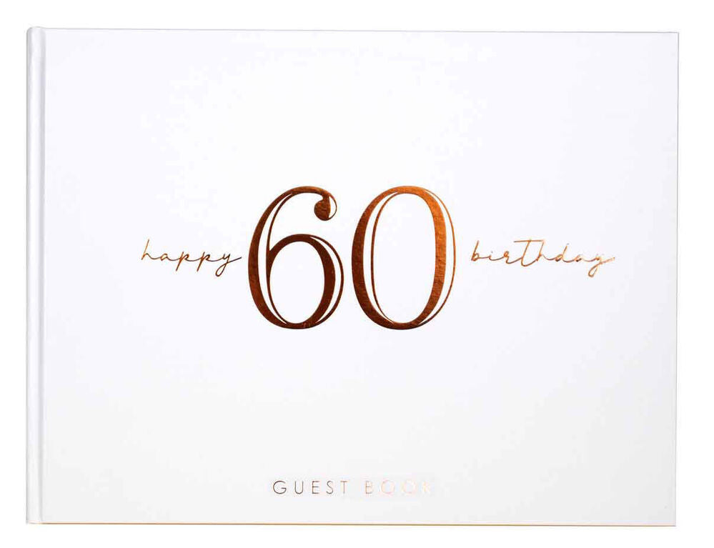 Rose Gold 60th Birthday Guest Book