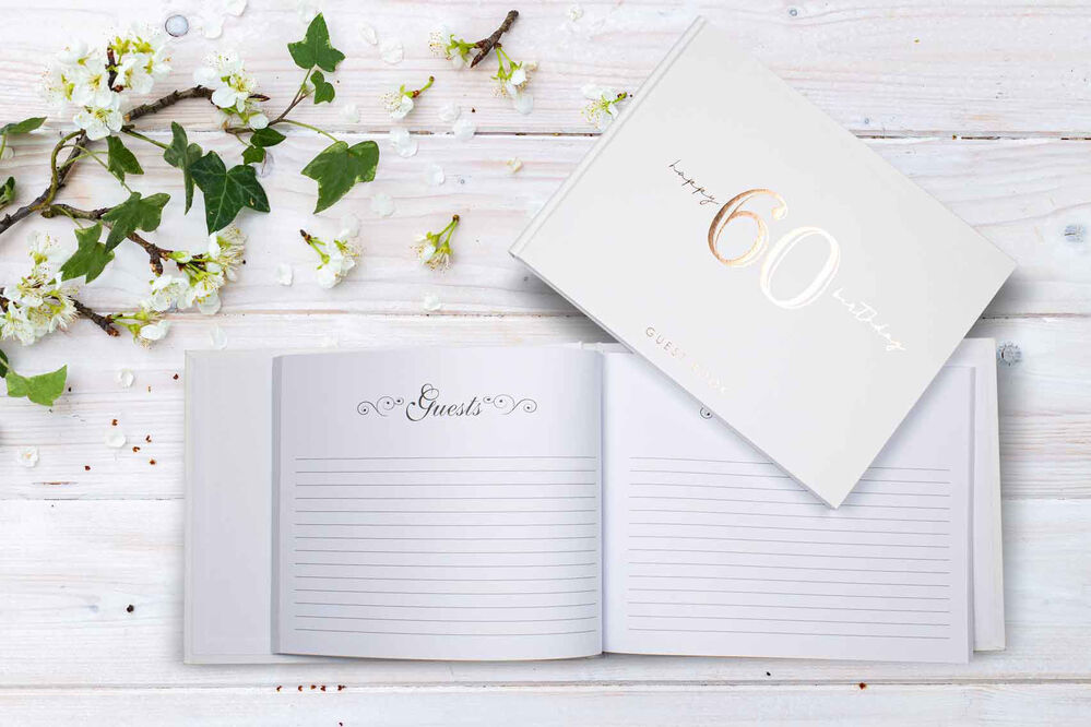 Rose Gold 60th Birthday Guest Book