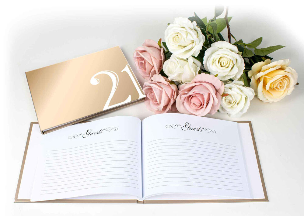 21st Birthday Rose Gold Guest Book