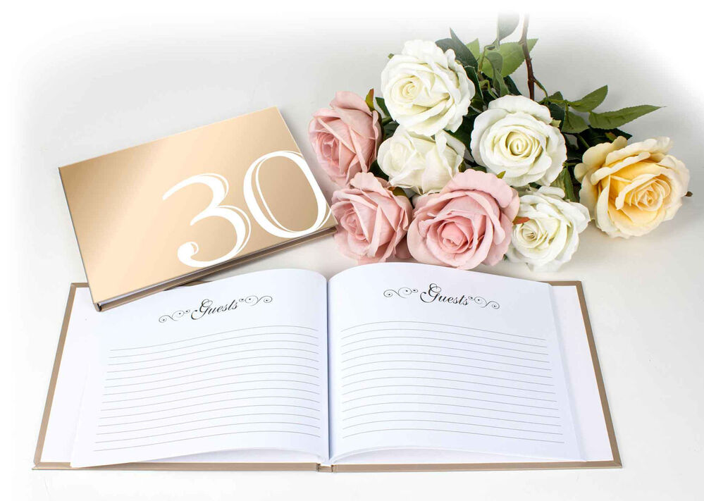 30th Birthday Rose Gold Guest Book